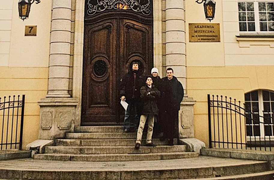 Na uczelni przed zajęciami