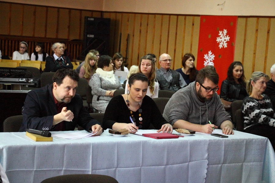 Komisja jurorska Festiwalu „Niebieskim Światłem Oświeceni” w Lubawie / 14.01.2015